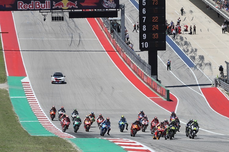 Der Start der MotoGP-Klasse in Austin