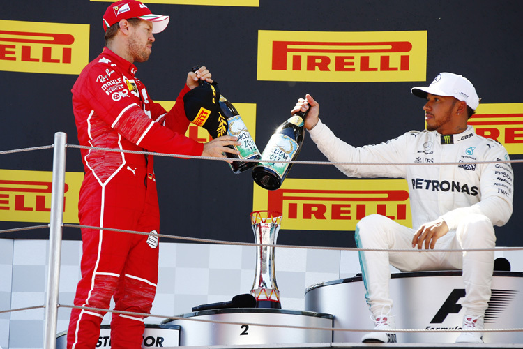 Sebastian Vettel und Lewis Hamilton: Prost
