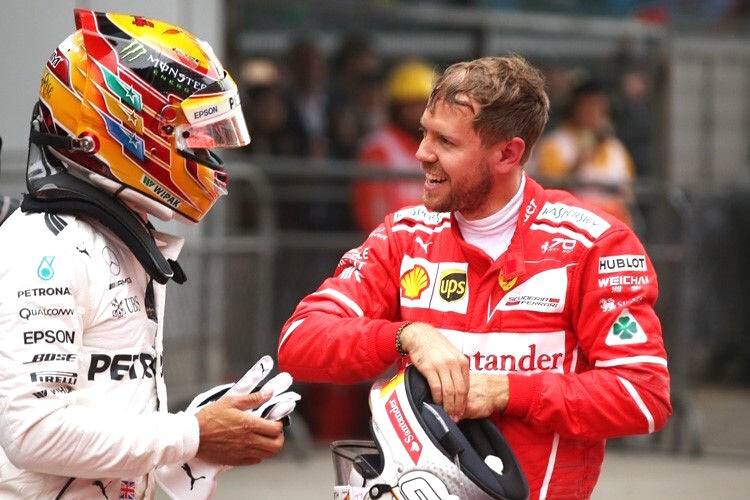 Lewis Hamilton und Sebastian Vettel