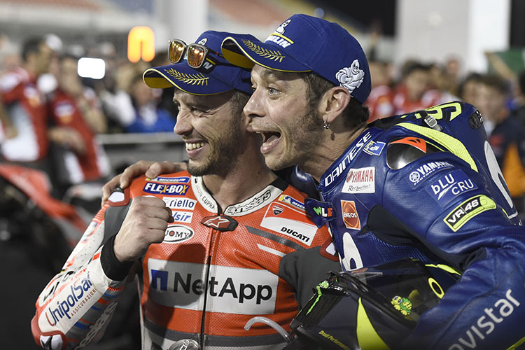 Stark in Katar: Andrea Dovizioso und Valentino Rossi