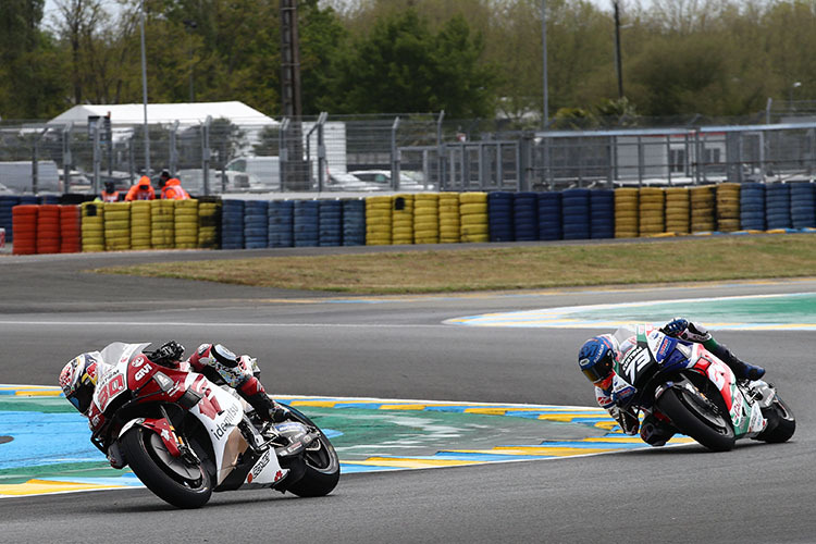 LCR-Honda-Duell: Taka Nakagami (30) vor Alex Márquez (73)