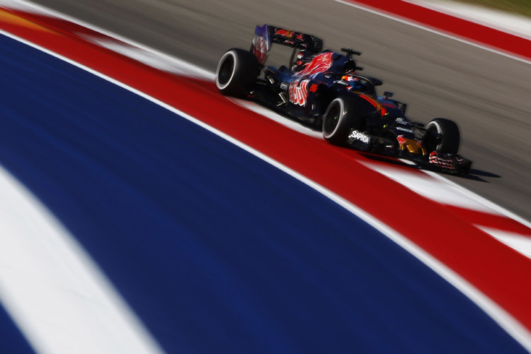 Daniil Kvyat war in Austin mit dem Halo unterwegs