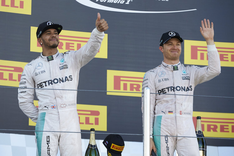 Lewis Hamilton und Nico Rosberg: Wer winkt in Spanien als Sieger?
