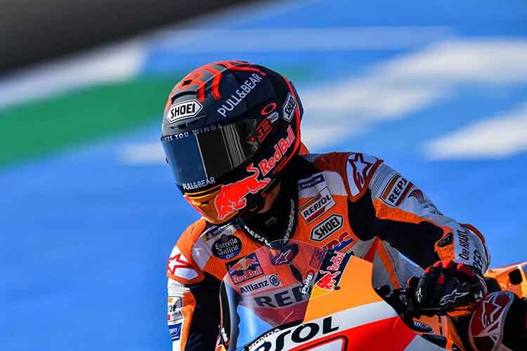 Marc Márquez bei der Rückkehr an die Box