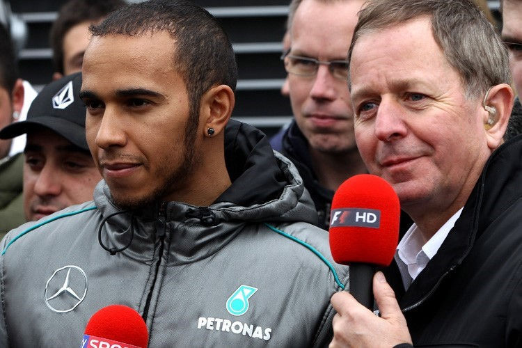 Lewis Hamilton mit Martin Brundle