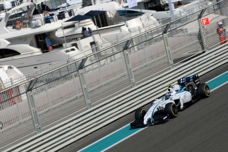 Williams-Fahrer Valtteri Bottas auf dem Yas Marina Circuit