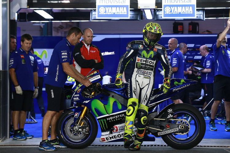 Valentino Rossi beim Test in Katar: Platz 5 am zweiten Tag, er lag 0,675 sec hinter Dovizioso