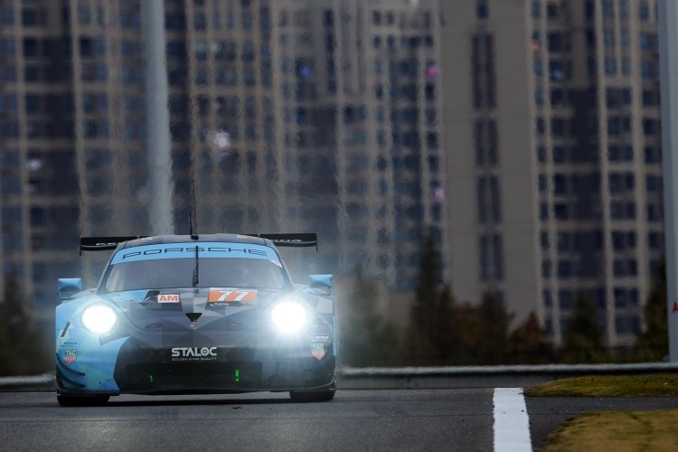 Einer der beiden Porsche 911 RSR von Dempsey-Proton Racing beim WEC-Rennen in Shanghai