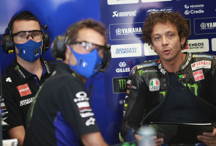 Valentino Rossi leidet unter den Wetterbedingungen