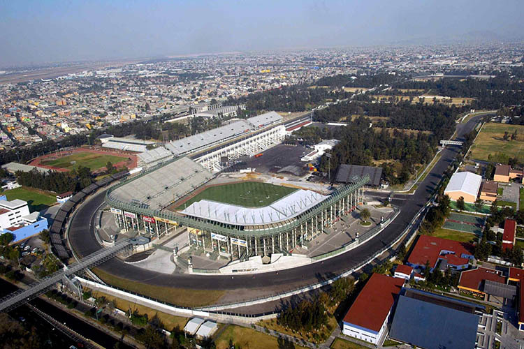 Prächtige Kulisse für die GP-Piste in Mexico City