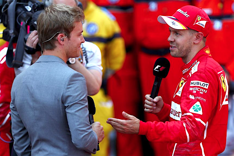 Nico Rosberg und Sebastian Vettel 2017 in Monaco