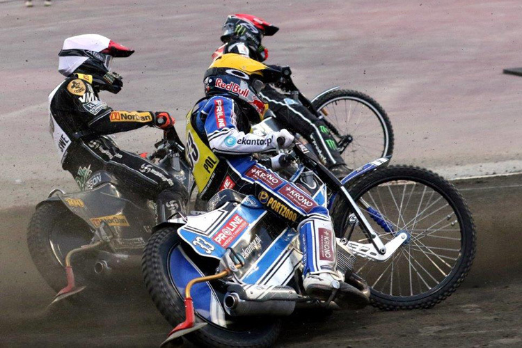 Kapitäne unter sich: Andreas Jonsson, Jarek Hampel und Tai Woffinden (v.l.)