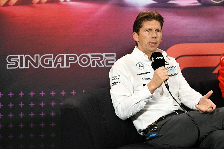 Williams-Teamchef James Vowles bei der Teamchef-Pressekonferenz in Singapur