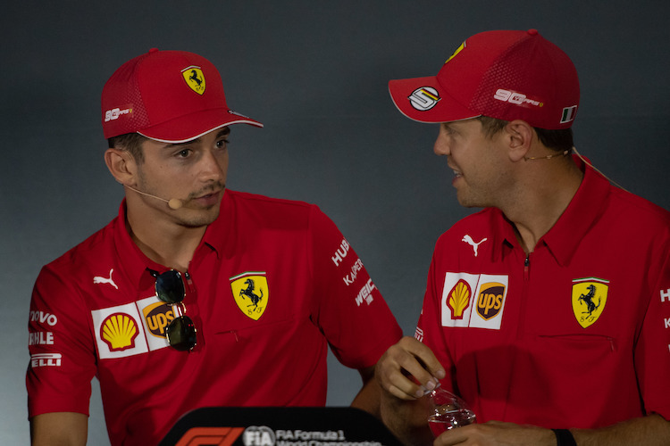 Charles Leclerc und Sebastian Vettel 