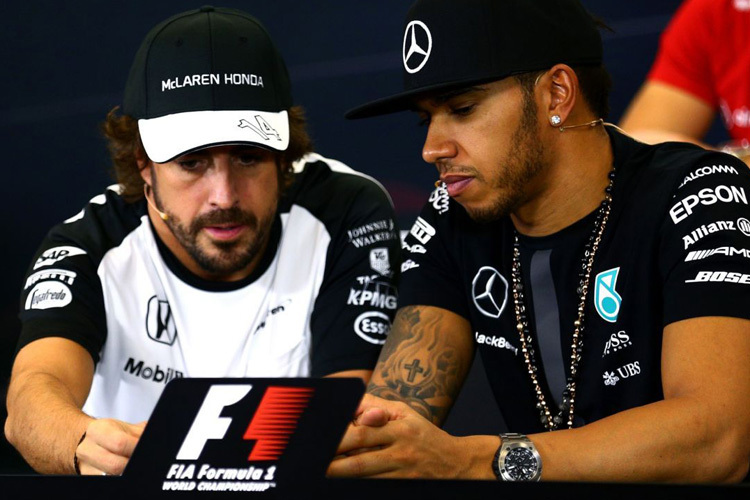 Fernando Alonso und Lewis Hamilton