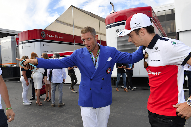 Lapo Elkann und Charles Leclerc