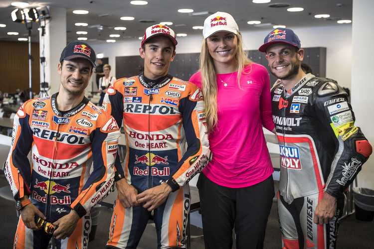 Heute in Spielberg: Dani Pedrosa, Marc Márquez, Ski-Star Lindsey Vonn und Sandro Cortese