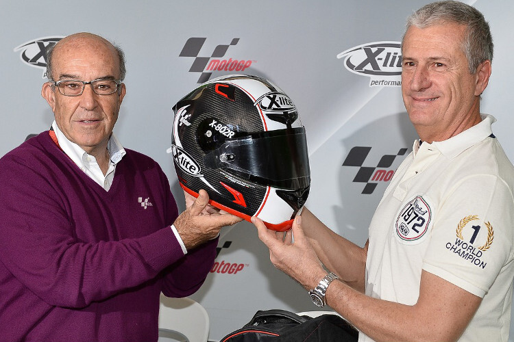 Dorna-CEO Carmelo Ezpeleta und Nolan-Group-Präsident Alberto Vergani