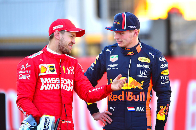 Sebastian Vettel und Max Verstappen 2019 in Texas