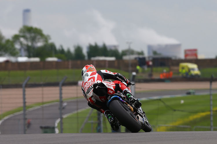 Ducati-Pilot Davide Giuglino steht in Donington Park auf der Poleposition