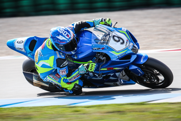 Dominic Schmitter auf seiner Suzuki in Assen