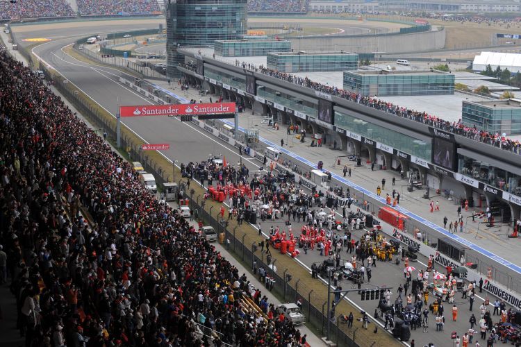Kurz vor dem Start zum China Grand Prix 2010