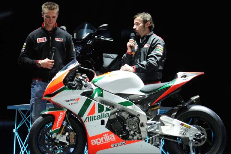 Camier, Biaggi: Aprilia im Alitalia-Design