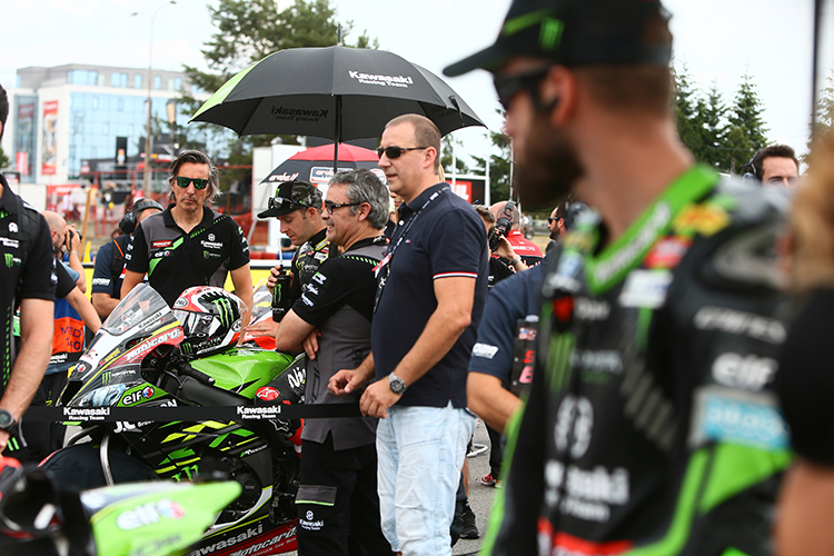 Jonathan Rea (li.) und Tom Sykes würdigen sich kaum noch eines Blickes