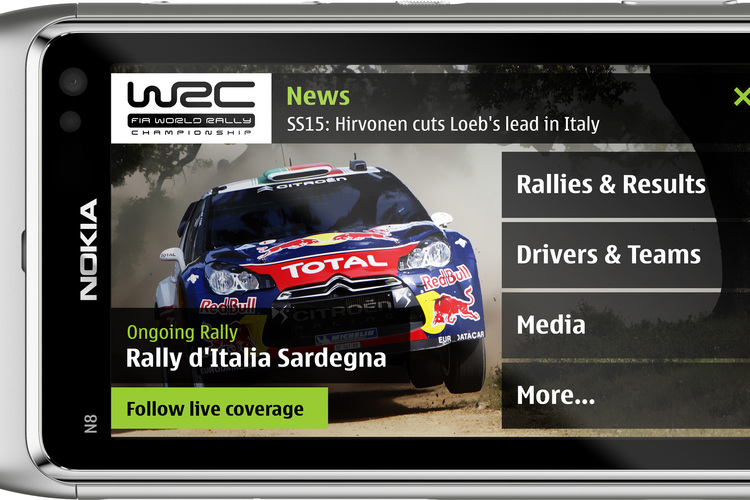 Die Rallye-WM via Nokia aufs Handy