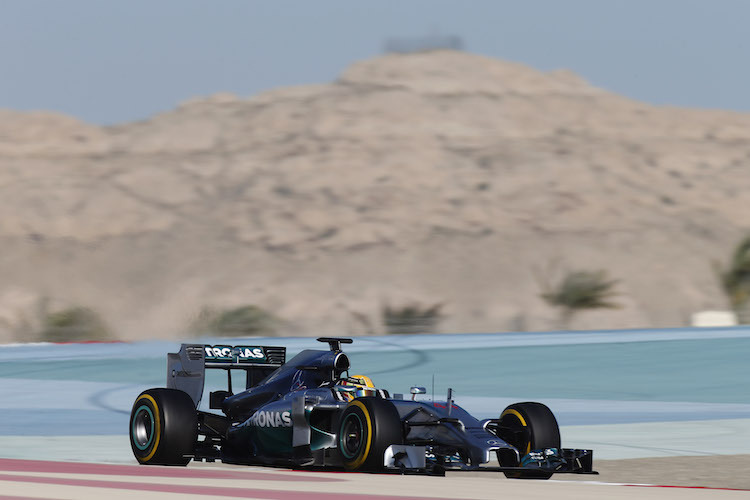 Lewis Hamilton in Bahrain 2014
