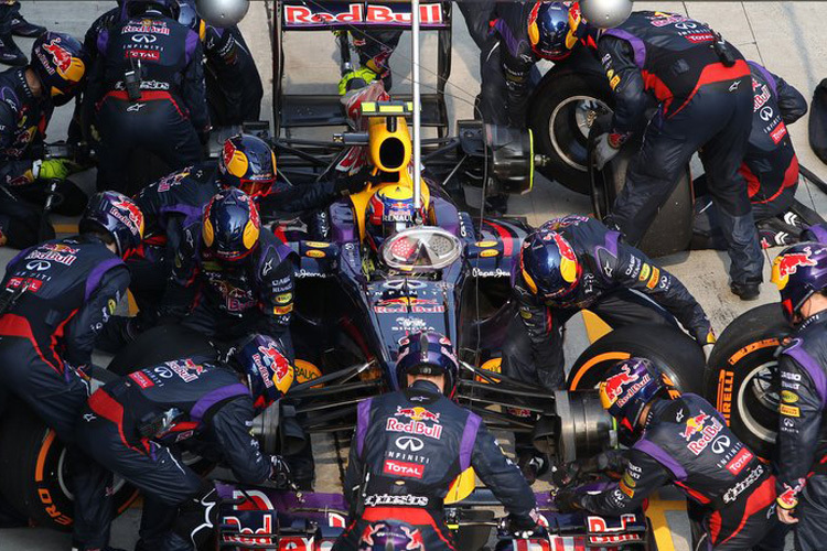 Boxenstopp von Mark Webber