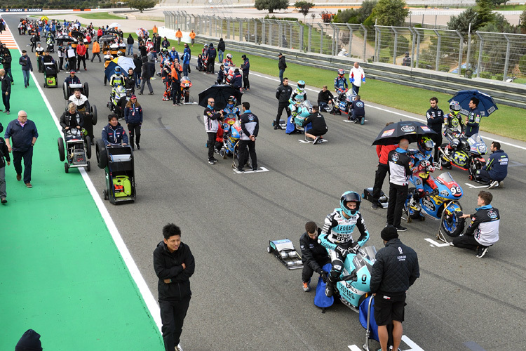 Auch in der Moto3-Junioren-WM stehen die Räder noch eine Weile still