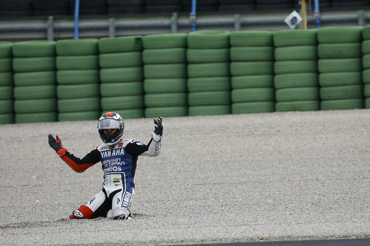 Jorge Lorenzo nach seinem Sturz