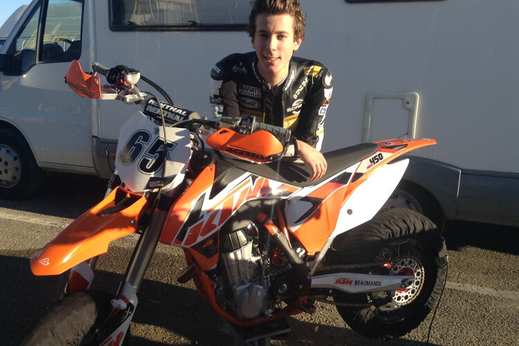 Philipp Öttl trainierte im Winter regelmäßig in Italien Supermoto und Motocross