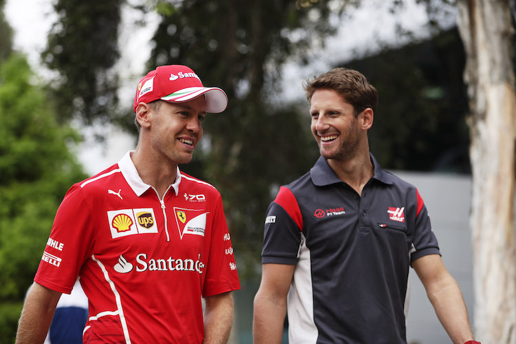 Vettel und Grosjean