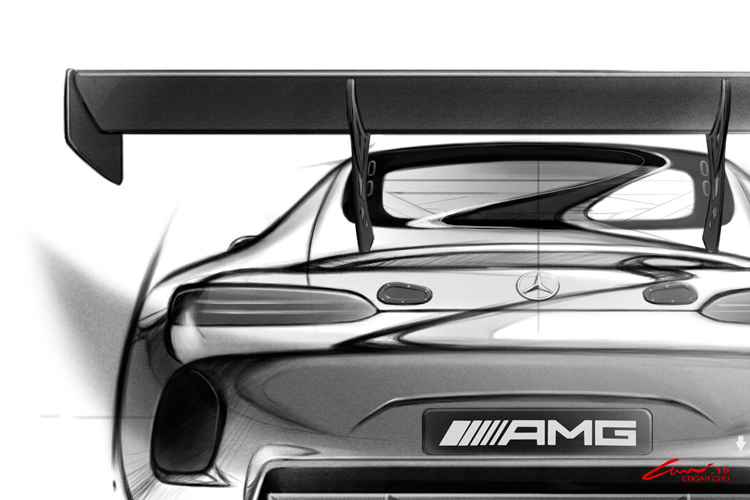 Mercedes-AMG hat zwei Designskizzen vom neuen GT3 veröffentlicht.