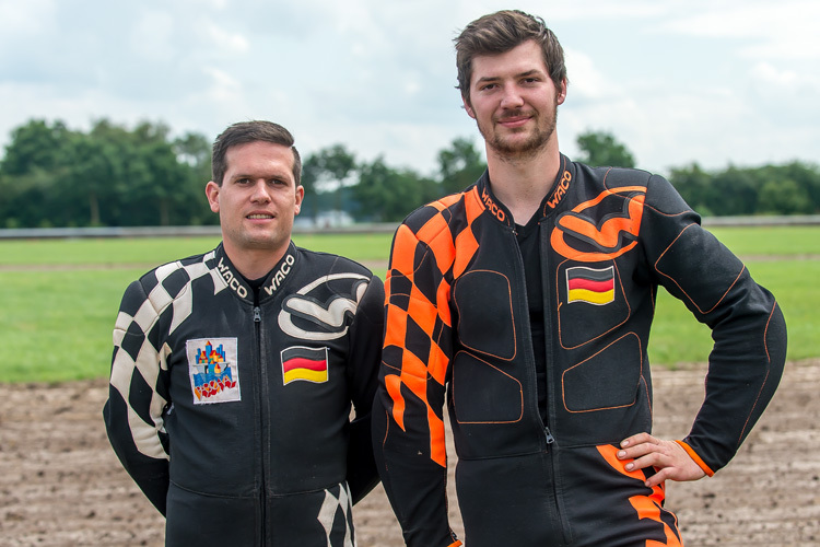 Kevin Hübsch (r.) und Michael Burger (l.) wurden B-Gespann-Master-Sieger 2016