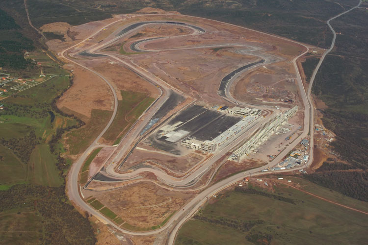 Der Istanbul Park während der Bauphase