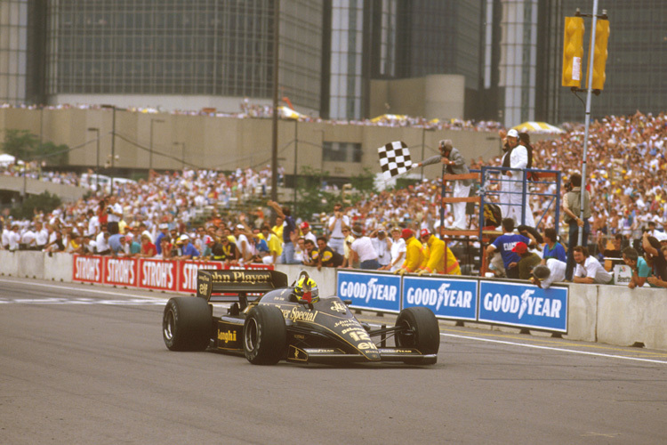 Ayrton Senna in Detroit 1986