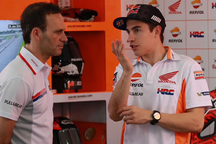 Alberto Puig mit Weltmeister Marc Márquez