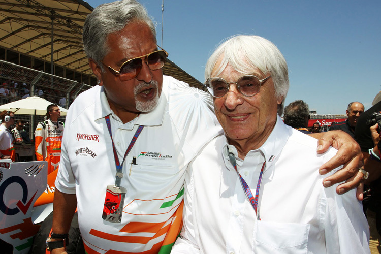 Vijya Mallya mit Bernie Ecclestone