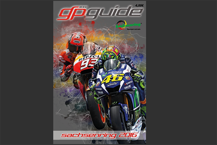 So sieht der GP Guide für den GoPro Motorrad Grand Prix Deutschland 2016 aus