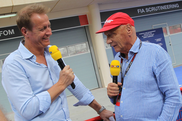 Die RTL-Formel-1-Experten Florian König und Niki Lauda