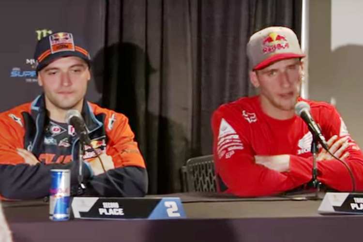 Webb und Roczen saßen mit düsterer Miene in der Pressekonferenz