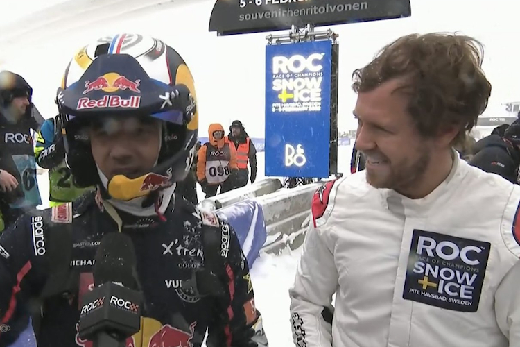 Sébastien Loeb und Sebastian Vettel 