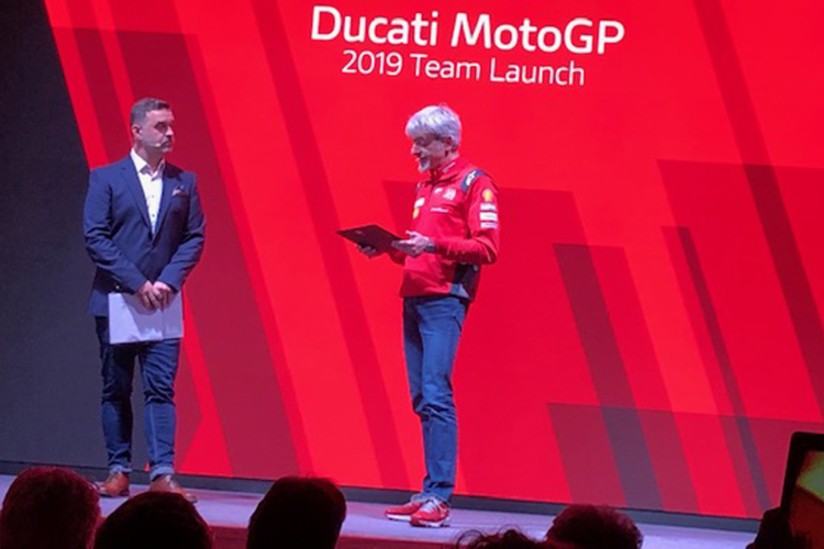 Ducati Corse General Manager Gigi Dall'Igna (re.)