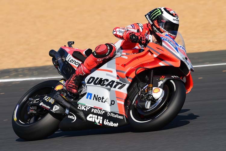 Jorge Lorenzo auf der Ducati in Le Mans