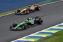 Nico Hülkenberg in Brasilien, hinten Lando Norris im McLaren