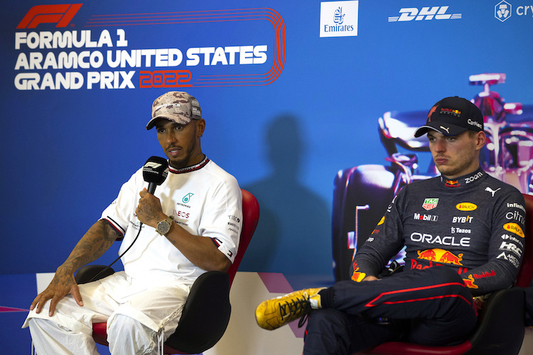 Lewis Hamilton und Max Verstappen