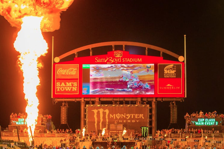 Supercross-Rennen in Las Vegas sind immer auch eine große Show